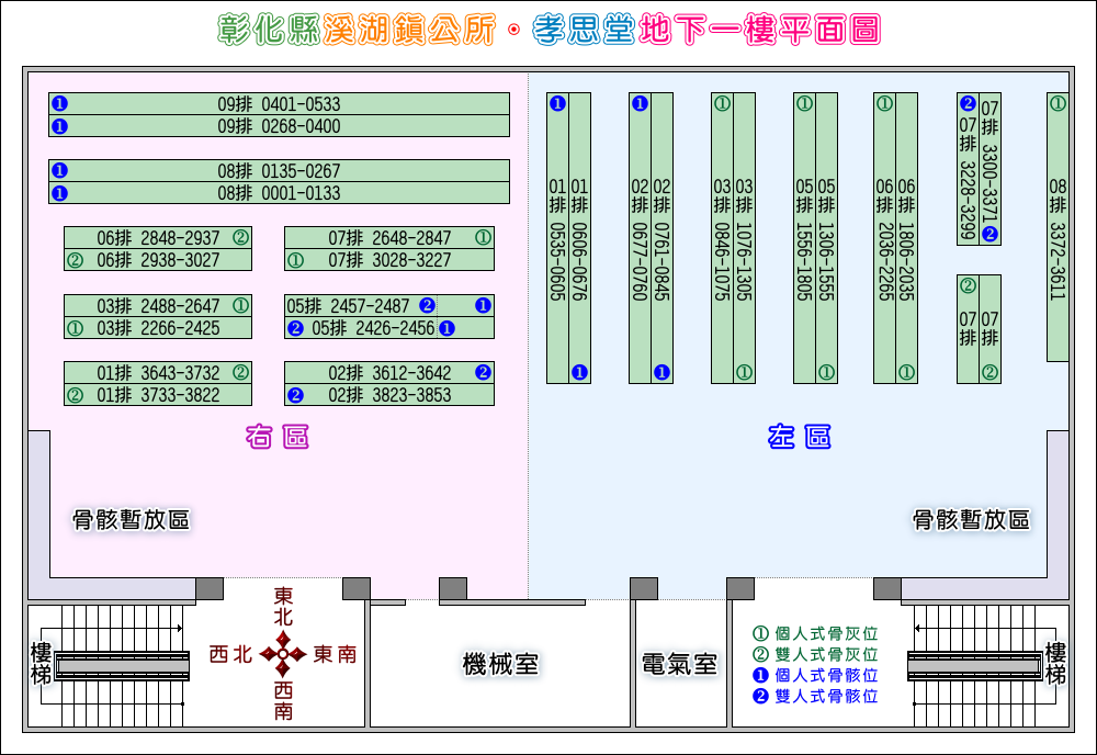 孝思堂地下一樓平面圖