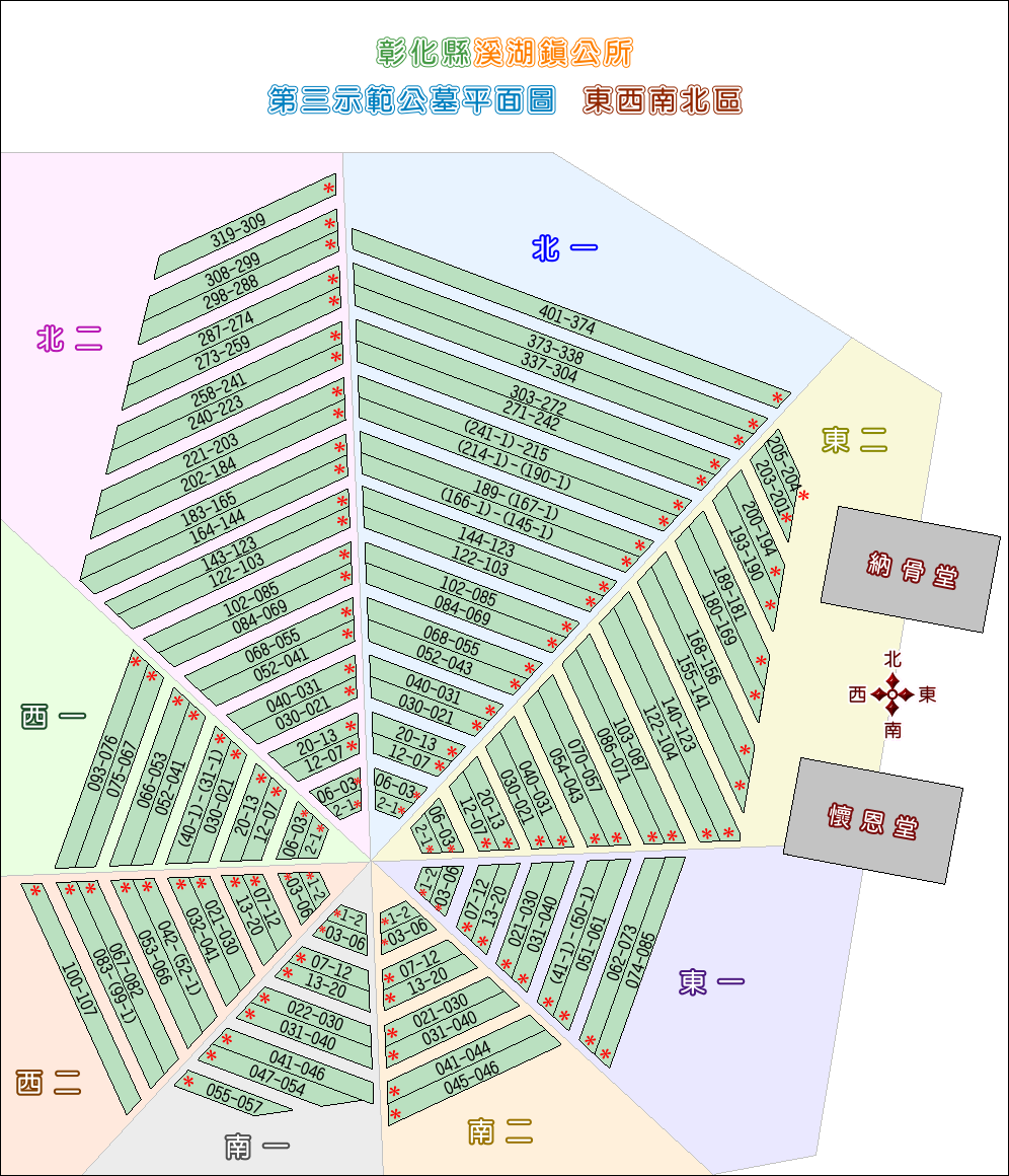 第三示範公墓東西南北區